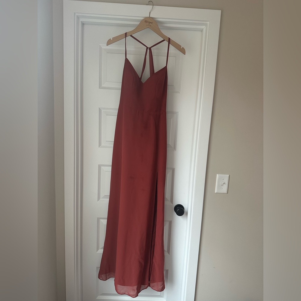 Azazie Manila Terracotta Dress Size 4